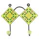 Pea Green Tiny Flower Ceramic Tile Wall Hook